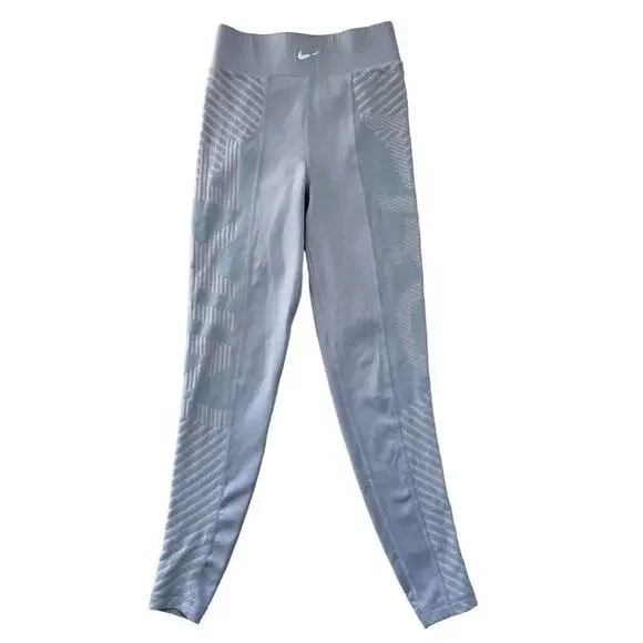 Nike Women's Pro Therma-FIT ADV High-Waisted Leggings Beige Gray XS - Picture 3 of 10